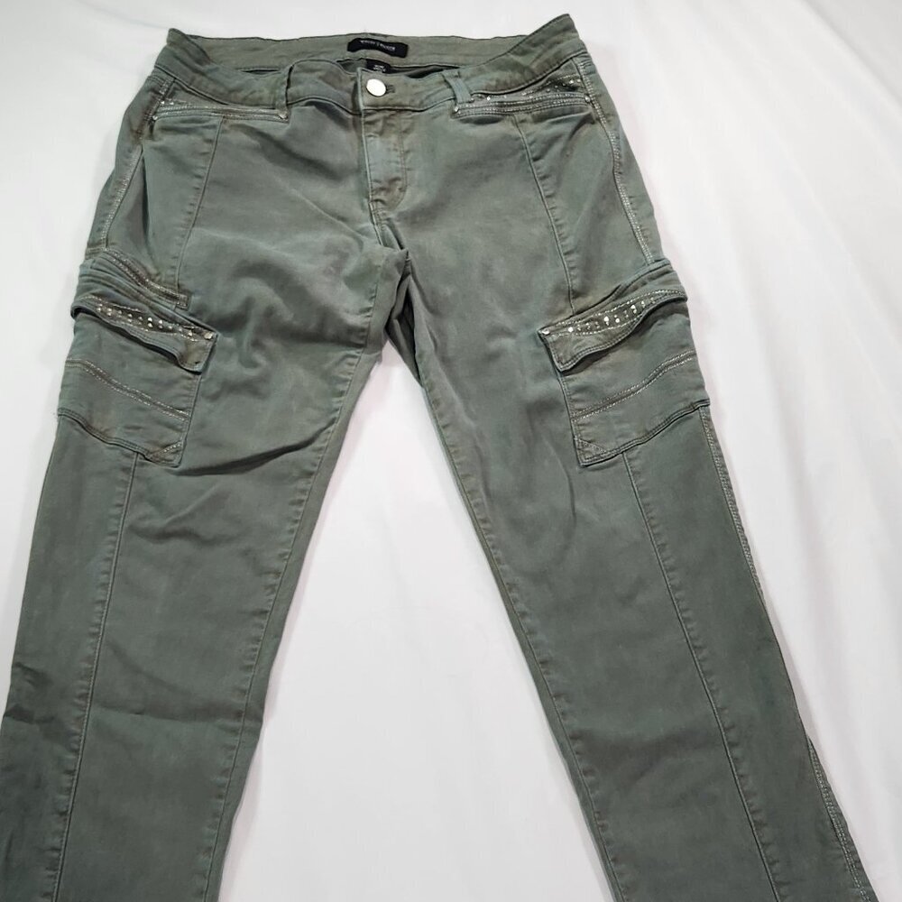 Women’s White House black market Olive Green Embellished Cargo Pants Lot C